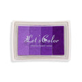 Washable Fingerprint Ink Pad with Plastic Case, Four Shades - Purple