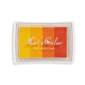 Washable Fingerprint Ink Pad with Plastic Case, Four Shades - Yellow