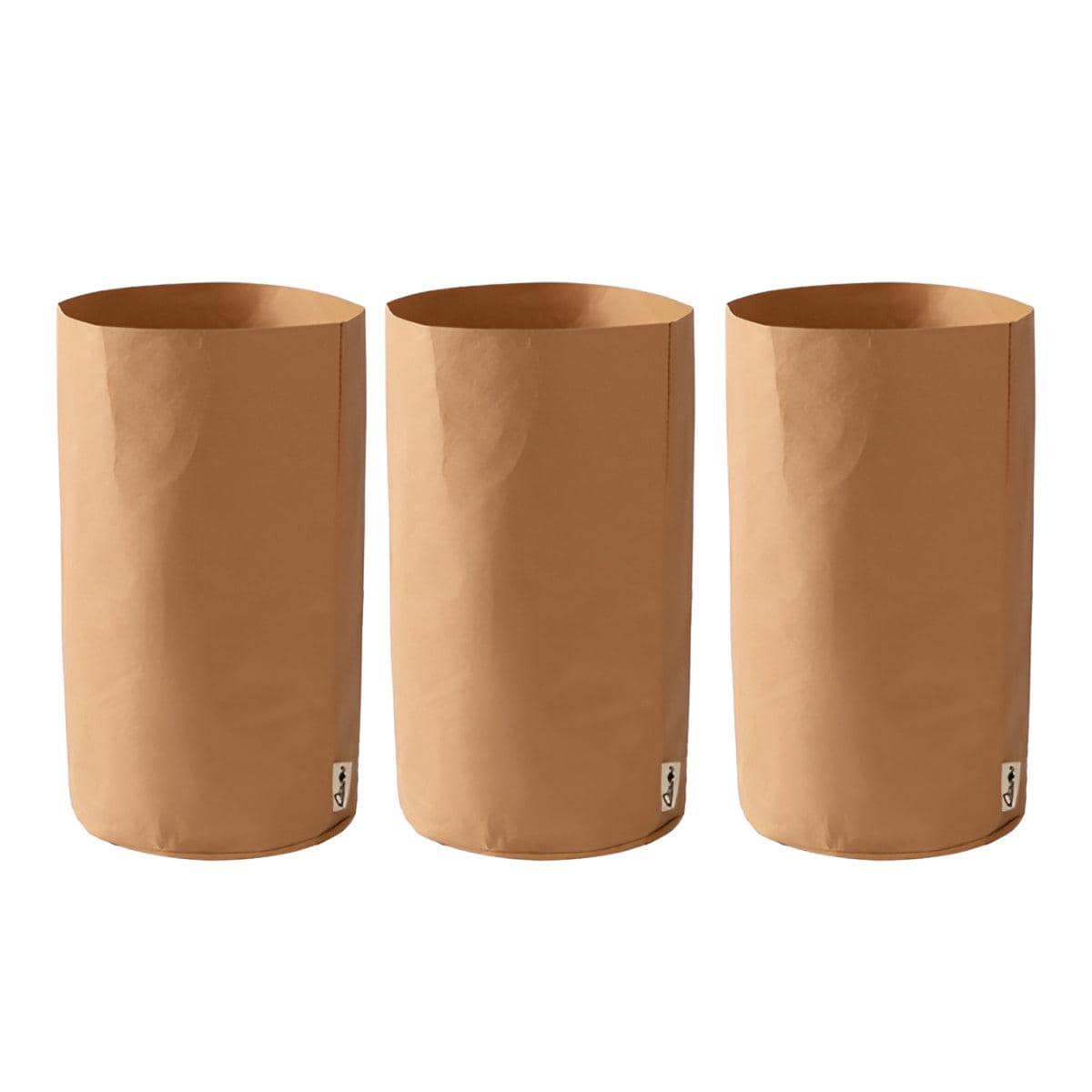 Washable Kraft Paper Storage Bags - Extra Large Round, 20 x 35 cm, 3 Pack