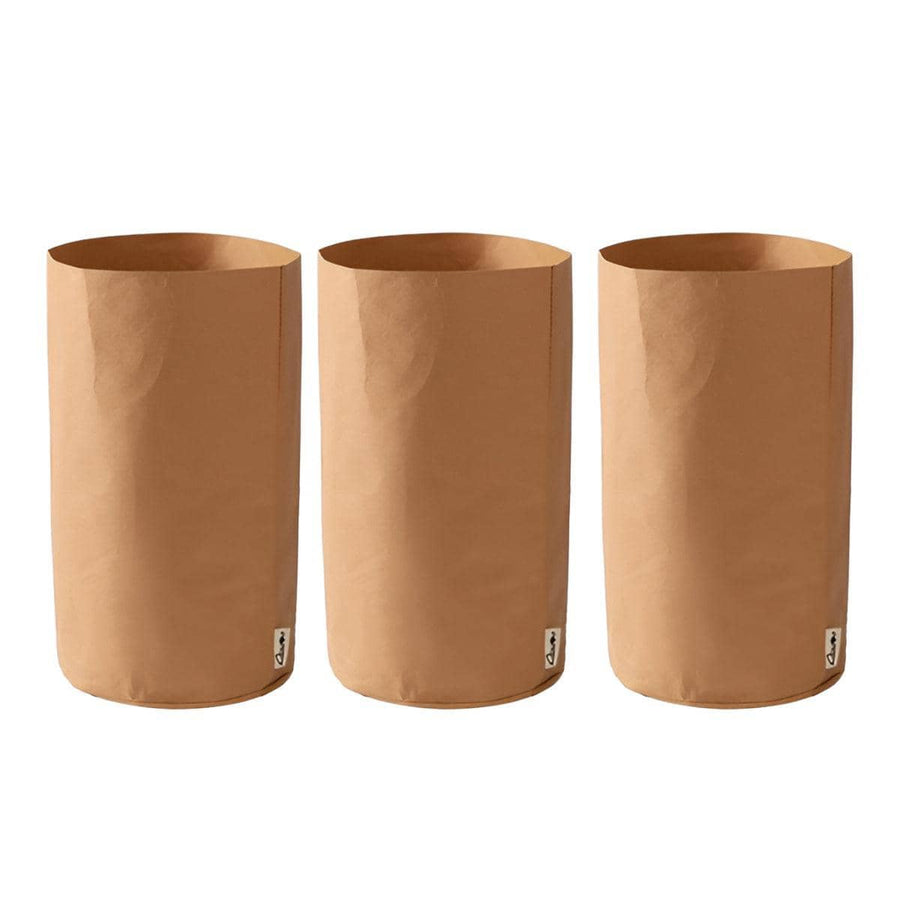 Washable Kraft Paper Storage Bags - Extra Large Round, 20 x 35 cm, 3 Pack