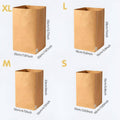 Washable Kraft Paper Storage Bags - Small Round, 10 x 15 cm, 3 Pack - view 5