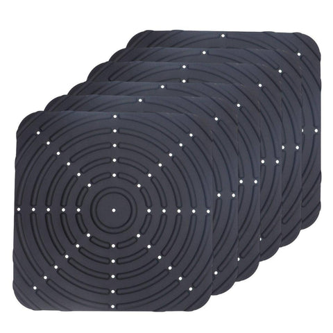 Washable Silicone Nesting Box Mats for Chicken Coop - Black, Pack of 6