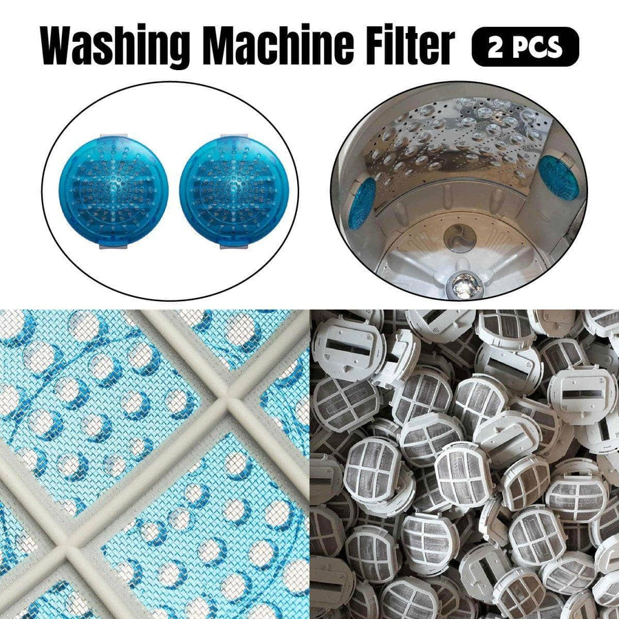 Washing Machine Lint Catcher Filter Mesh - Blue, Pack of 2