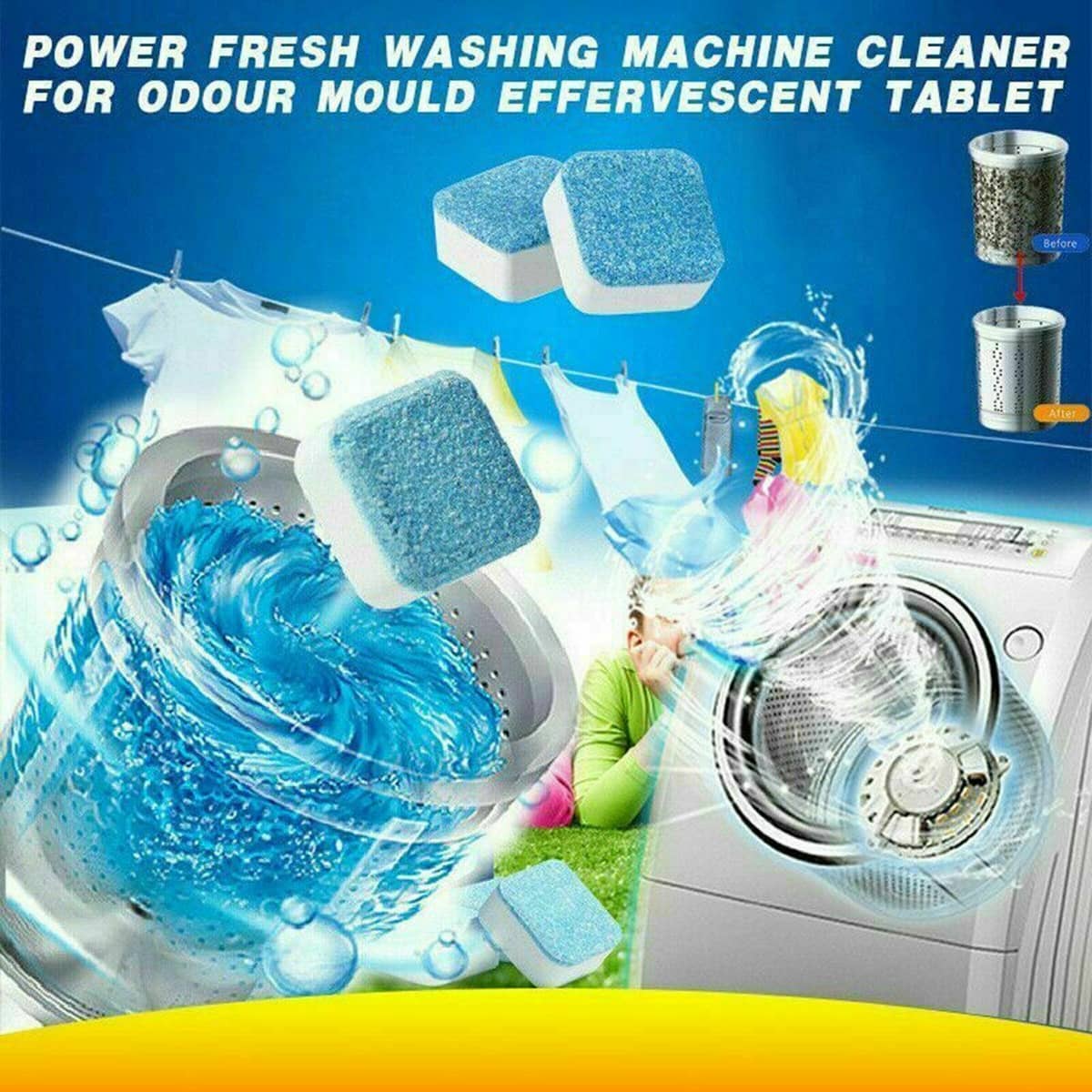 Washing Machine Tub Cleaner Effervescent Tablets - Pack of 12 - view 5