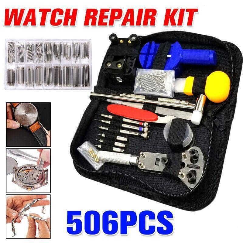 Watch Repair Tool Kit with Case Opener and Spring Bar Tools, 506 Piece