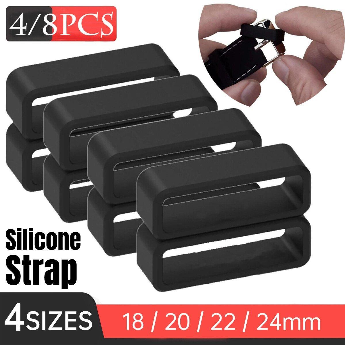 Watch Strap Loops Black Silicone - 18mm, 4 Pack - view 2