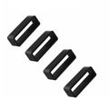 Watch Strap Loops Black Silicone - 22mm, 4 Pack