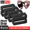 Watch Strap Loops Black Silicone - 22mm, 4 Pack - view 2