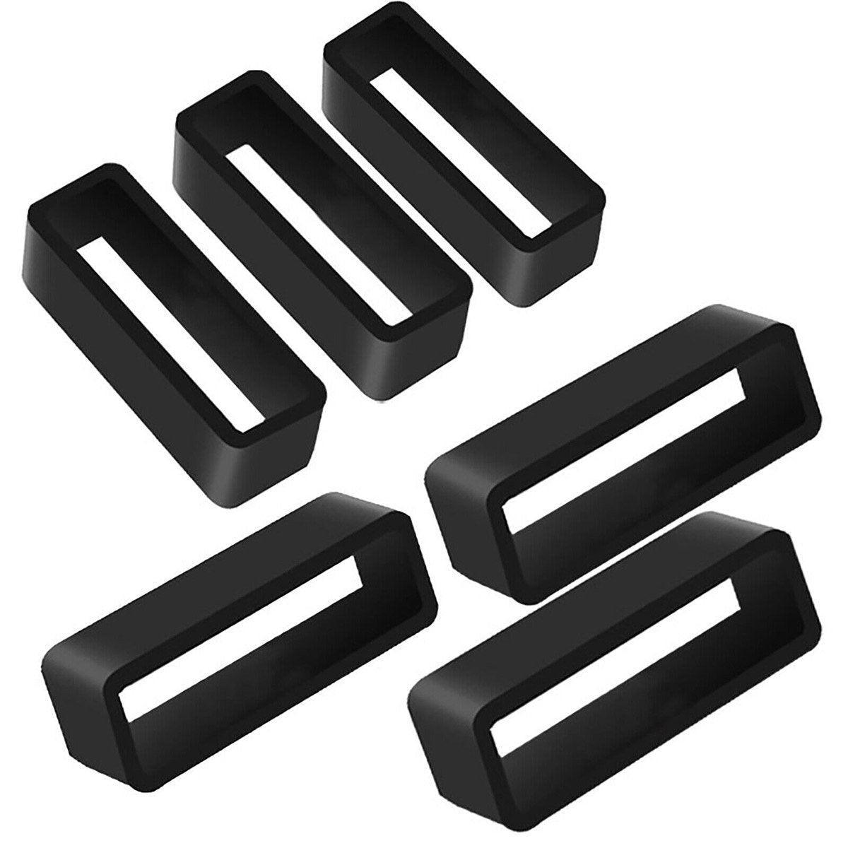 Watch Strap Loops Black Silicone - 22mm, 4 Pack - view 3
