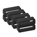 Watch Strap Loops Black Silicone - 24mm, 8 Pack