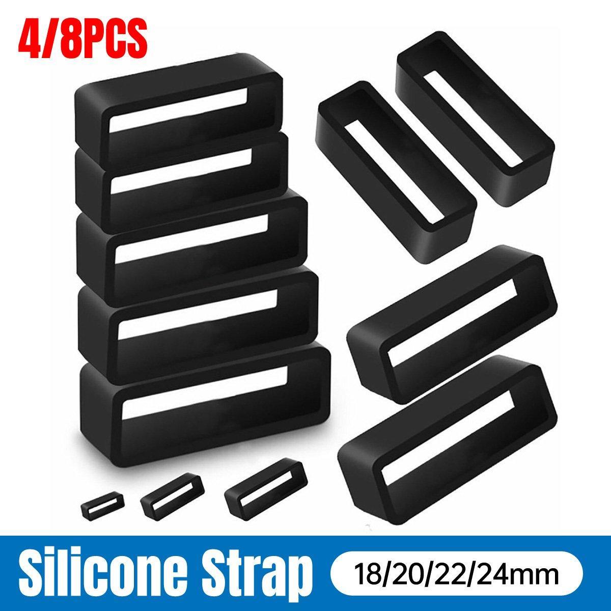 Watch Strap Loops Black Silicone - 24mm, 8 Pack - view 9