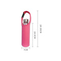 Water Bottle Holder, Neoprene Insulated Carrier with Strap - Pink, 450 ml - view 5