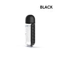 Water Bottle with Built-In 7 Day Pill Organiser, 600ml - Black