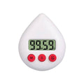 Water Drop Digital Countdown Timer - White