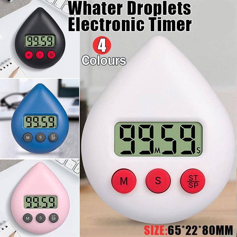 Water Drop Digital Countdown Timer - White - view 2