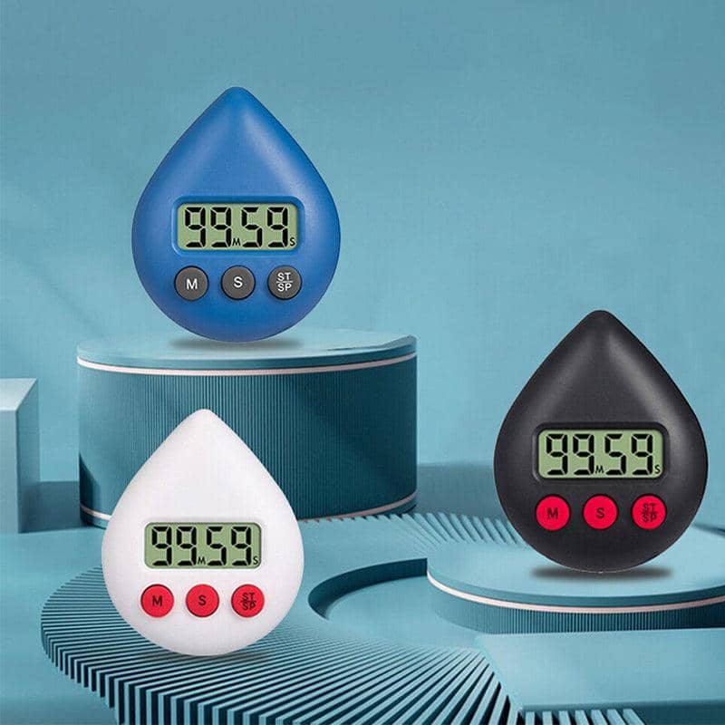 Water Drop Digital Countdown Timer - White - view 4