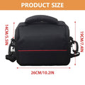Water Resistant Nylon Camera Bag for DSLR and Lens, Black - view 3