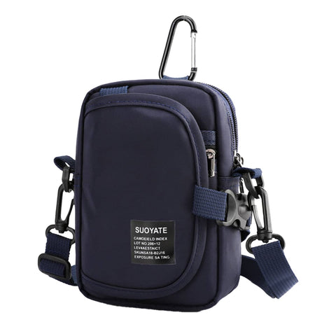 Water-Resistant Shoulder Crossbody Bag with Coin Purse - Blue