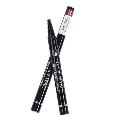 Waterproof 4 Tip Microblading Eyebrow Pen - Dark Chocolate Brown, Shade 04
