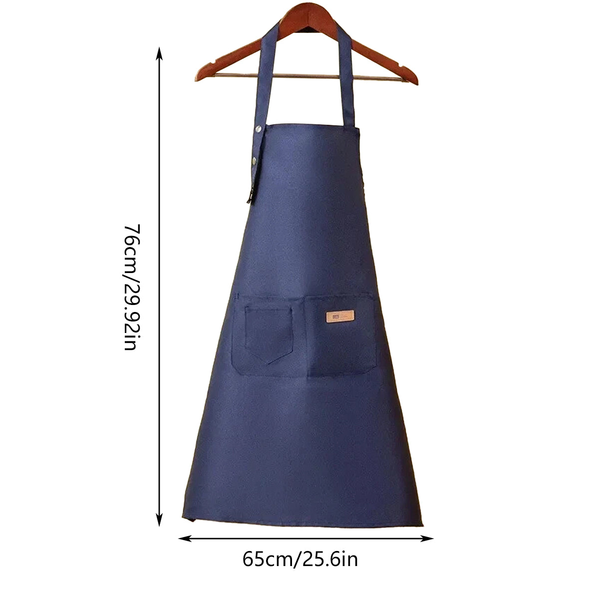 Waterproof Apron with Adjustable Straps, 76 x 65 cm - Beige - view 4