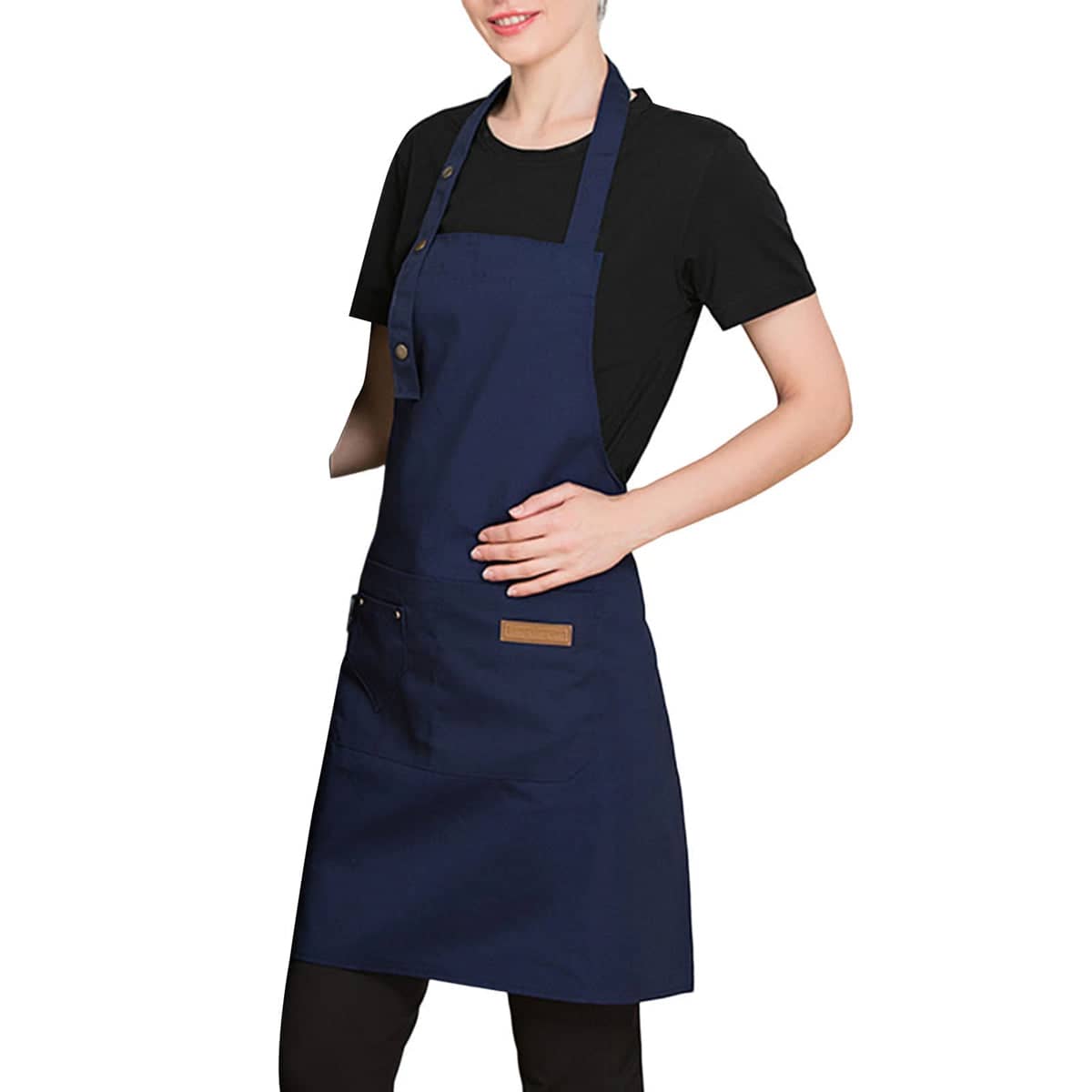 Waterproof Apron with Adjustable Straps, 76 x 65 cm - Dark Blue