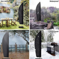 Waterproof Banana Umbrella Cover for Cantilever Parasols, 210D Oxford Cloth, 240 x 57 x 57 cm - Black - view 4