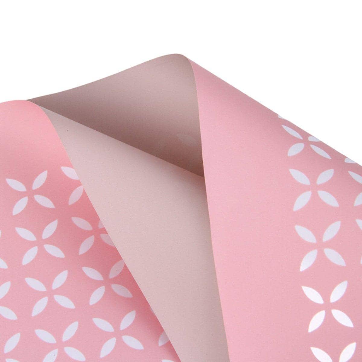 Waterproof Bouquet Wrapping Paper, 60 x 60 cm - Pink and Blush, 100 Sheets