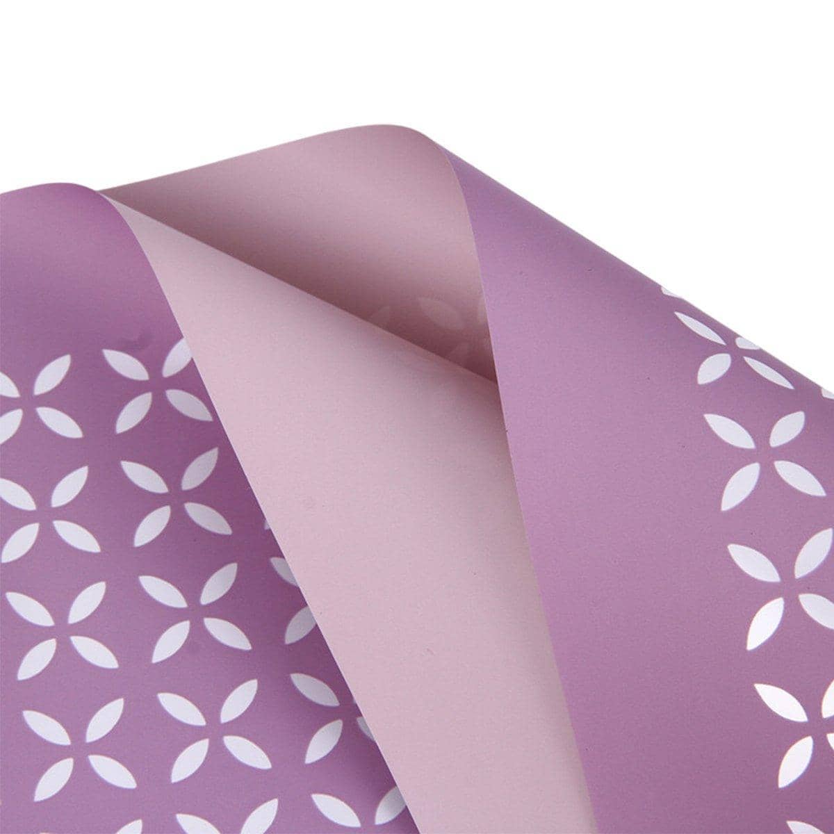 Waterproof Bouquet Wrapping Paper, 60 x 60 cm - Purple and Light Pink, 100 Sheets