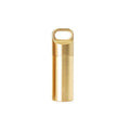 Waterproof Brass Pill Box Keyring Capsule Holder - Small (3.8 x 1.2 cm)