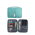 Waterproof Canvas Passport Holder, RFID Travel Wallet - Teal