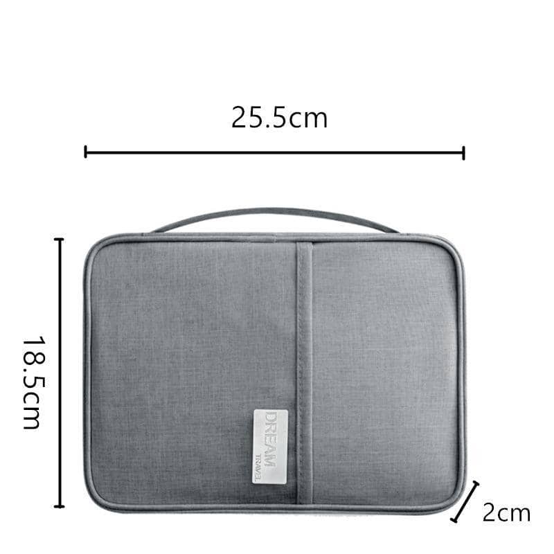 Waterproof Canvas Passport Holder, RFID Travel Wallet - Teal - view 4
