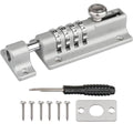 Waterproof Combination Bolt Lock for Outdoor Doors - Grey
