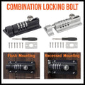 Waterproof Combination Bolt Lock for Outdoor Doors - Grey - view 2