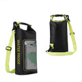 Waterproof Crossbody Bag with Adjustable Strap - Black and Green