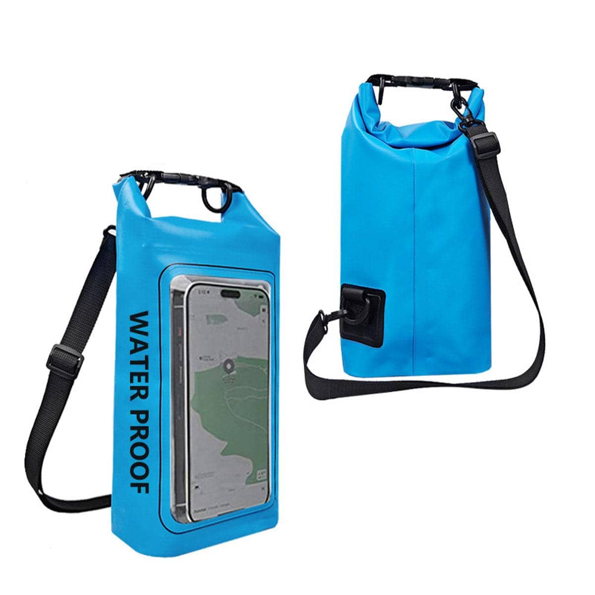 Waterproof Crossbody Bag with Adjustable Strap - Blue