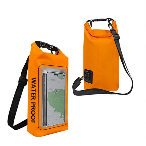 Waterproof Crossbody Bag with Adjustable Strap - Orange