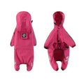 Waterproof Dog Raincoat with Hood and Reflective Strips - Pink, XL
