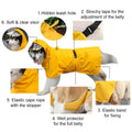 Waterproof Dog Raincoat with Hood - Yellow, Size 5XL (Dog Back Length 54 cm) - view 3