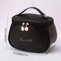 Waterproof Faux Leather Makeup Organiser Bag - Pink - view 4