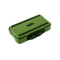 Waterproof Fishing Tackle Box with Compartments - Olive Green