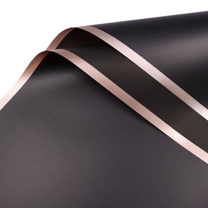 Waterproof Flower Wrapping Paper, 100 Sheets - Black