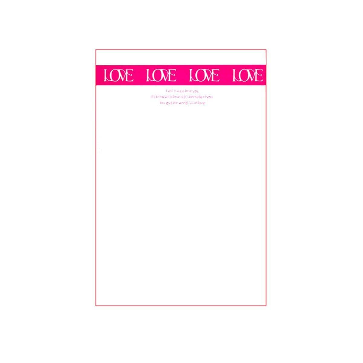 Waterproof Flower Wrapping Paper, 100 Sheets - Hot Pink Love Band Print