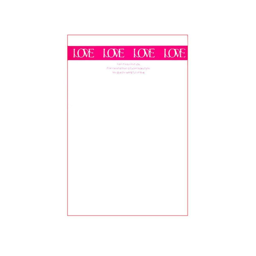 Waterproof Flower Wrapping Paper, 100 Sheets - Hot Pink Love Band Print