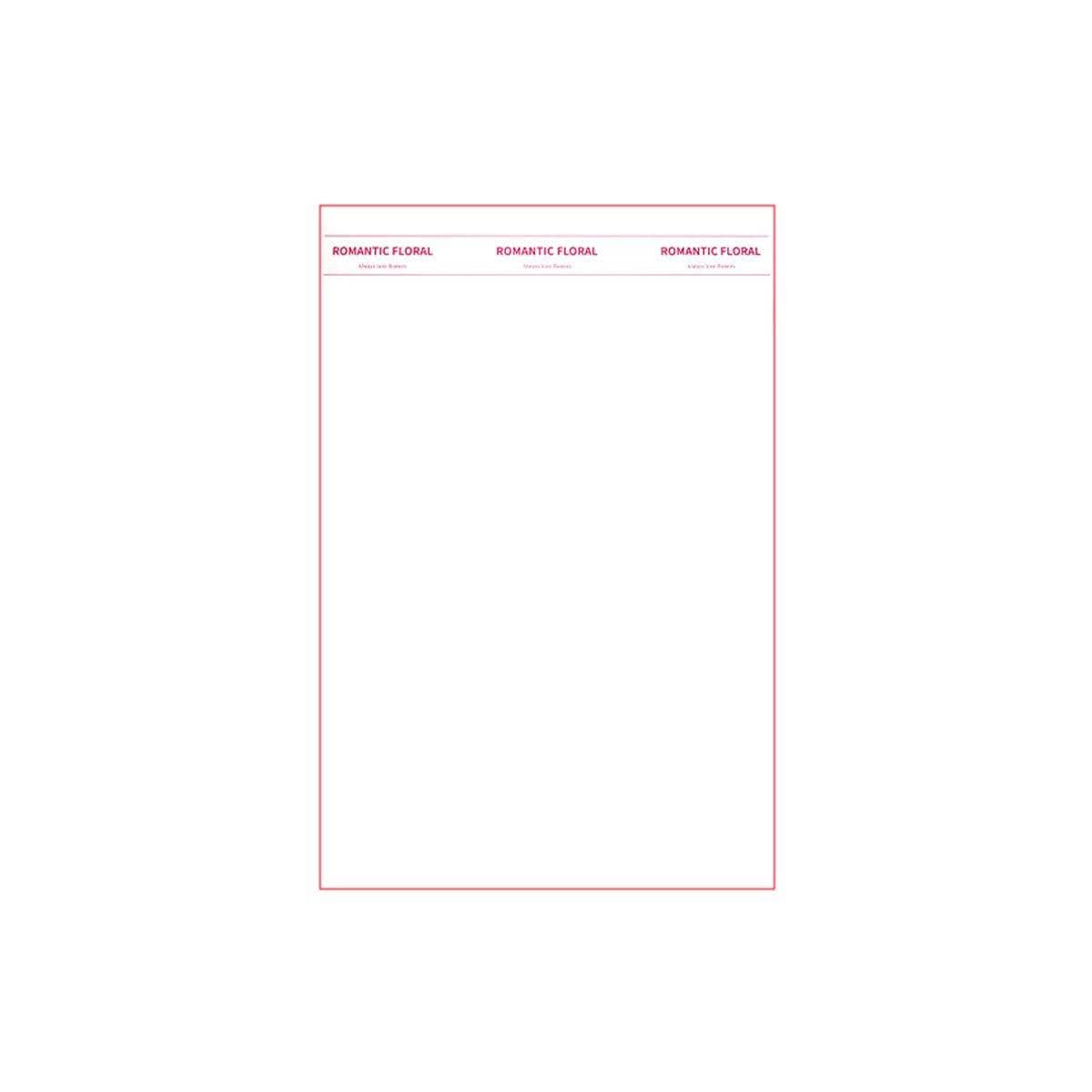 Waterproof Flower Wrapping Paper, 100 Sheets - Pink Romantic Floral Print