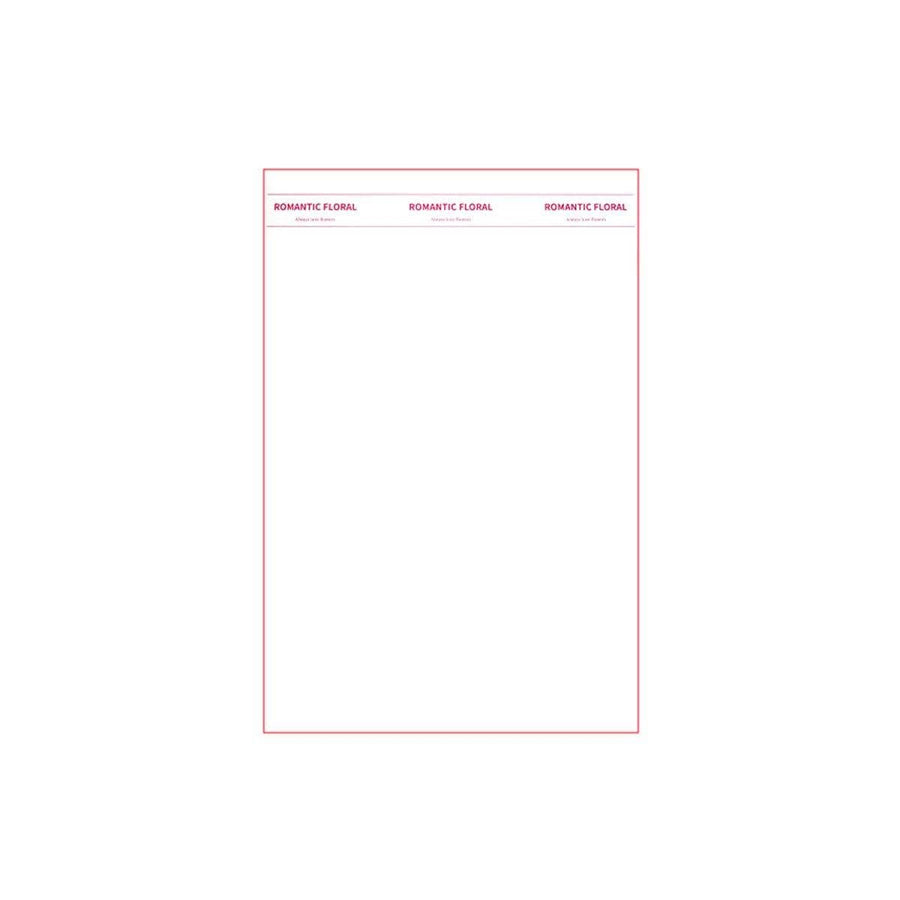 Waterproof Flower Wrapping Paper, 100 Sheets - Pink Romantic Floral Print
