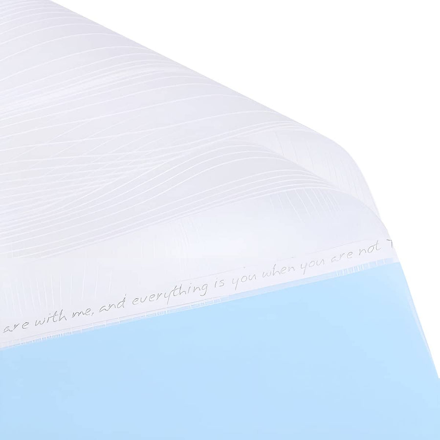 Waterproof Flower Wrapping Paper, 57 x 57 cm Sheets, Pack of 20 - Light Blue