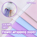 Waterproof Flower Wrapping Paper, 57 x 57 cm Sheets, Pack of 20 - Light Blue - view 2