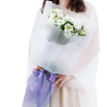 Waterproof Flower Wrapping Paper, 57 x 57 cm Sheets, Pack of 20 - Light Blue - view 4