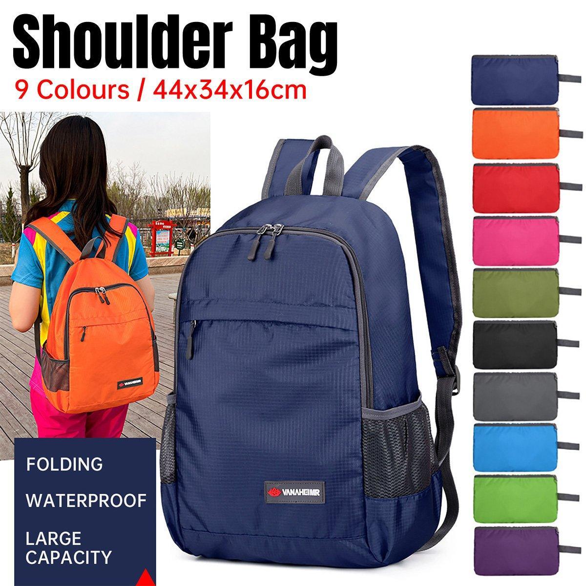 Waterproof Folding Backpack, Lightweight Outdoor Bag - Light Blue - view 2