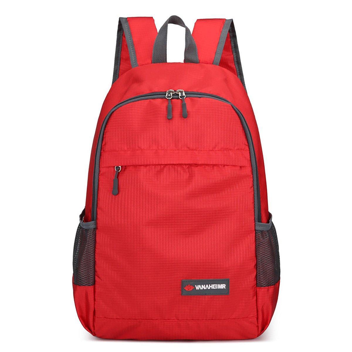 Waterproof Folding Backpack, Lightweight Outdoor Bag - Red